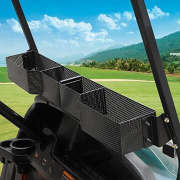 Roykaw Golf Cart Front Inner Basket Dash Storage/Tray Organizer Rack for Club Car DS/Precedent/Tempo...