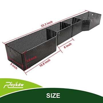 Roykaw Golf Cart Front Inner Basket Dash Storage/Tray Organizer Rack for Club Car DS/Precedent/Tempo/Onward G&E Golf Cart,Upgrade Larger Compartments & More Sturdy and Durable, Easy Installation