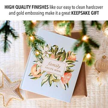 DUNCAN & STONE PAPER CO. Family Recipe Book To Write In Your Own Recipes – Hardcover Blank Recipe ...