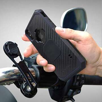 Rokform [Mount Only] Pro Series Motorcycle Phone Mount CNC Machined Aluminum, Twist Lock and Magnetic Mounting