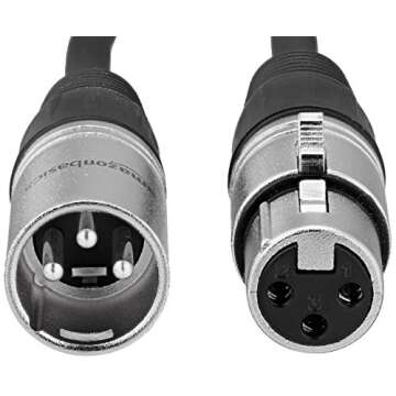 Focusrite Scarlett Solo (3rd Gen) USB Audio Interface with Pro Tools | First & Amazon Basics XLR Male to Female Microphone Cable - 6 Feet, Black