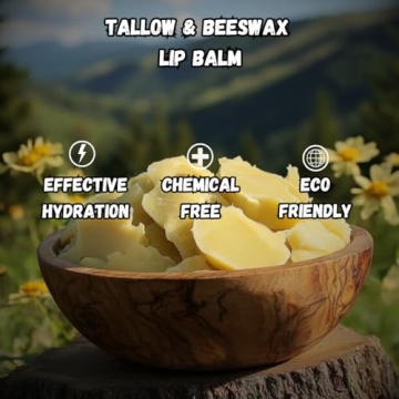 Beef Tallow Lip Balm 100% Organic & Nourishing - 4 Pack