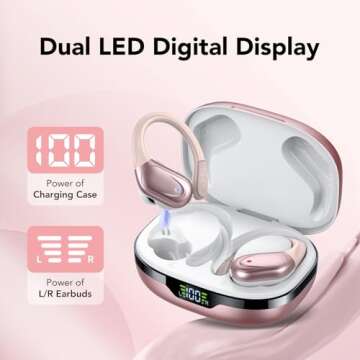 Cascho Wireless Earbuds with Bluetooth 5.3 and 60H Playtime for Sports and Daily Use