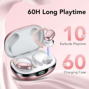 Wireless Earbuds with 60H Playtime and Digital Display