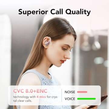 Wireless Earbuds with 60H Playtime and Digital Display