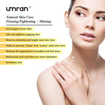 UMRAN Neck Firming Cream For Tightening Lifting Sagging Skin, Crepe Neck & Chest Firming Cream, Redu...
