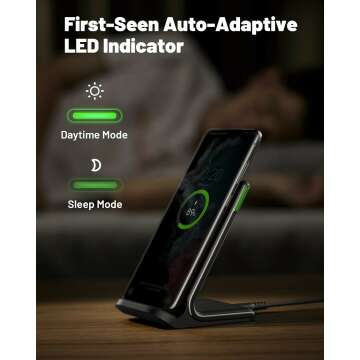 Fast Wireless Charger for iPhone & Samsung - 15W Power