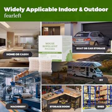 FEARLEFT Natural Mouse Repellent Pouches for Home and RV