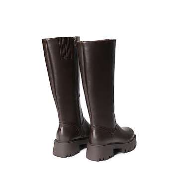 DREAM PAIRS Comfortable Chunky Knee High Boots for Women