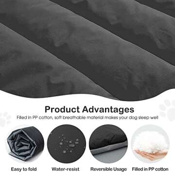 Heeyoo Outdoor Dog Bed, Water Proof Camping Dog Bed, Machine Washable and Portable Travel Dog Bed, Foldable Outdoor Pet Bed for Small, Medium, and Large Dogs, Outdoor Dog Mat