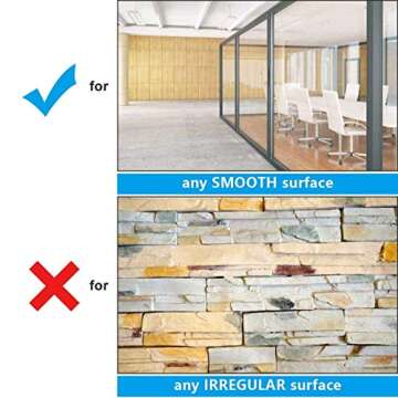 White Board Sticker, Dry Eraser Paper for Wall, Upgrade PET-No Ghost, 1.45 x 11 ft, Stain-Proof Peel and Stick Film Self Adhesive Wall Paper Roll for Classroom/Office/Kids Painting, 3 Dry Erase Marker