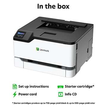 Lexmark C3224dw Color Laser Printer with Ethernet, Mobile-Friendly Wireless Printer with Automatic Two-Sided Printing (2-Series)