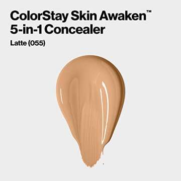 Revlon ColorStay Skin Awaken 5-in-1 Concealer, Lightweight, Creamy Longlasting Face Makeup with Caff...
