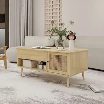 Stylish FOKWE Lift Top Coffee Table with Ample Storage