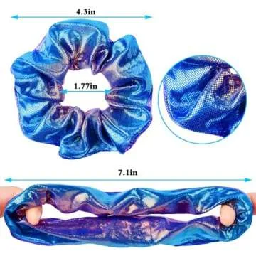 24Pcs Mermaid Scrunchies Set for Girls Stylish Hair Accessories