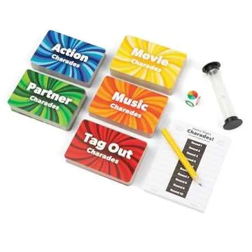 Game Night Charades - Party Charades Game - Contains 1120 Charades - Great Family & Party Game! 5 Categories - 1 Fun Game Night!