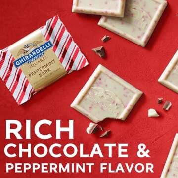 GHIRARDELLI Peppermint Bark Chocolate Squares, 7.9 OZ Bag
