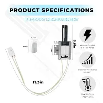 MEE61841401 Oven Igniter Replacement for L-G Gas Range LRG LSS LDG LSG LTG Series LRG3095ST LRG3061ST LSG4513ST-Flat Glow Bar Style- Replace Gas Oven Igniter MEE61841403 MEE63084901 MEE61841401