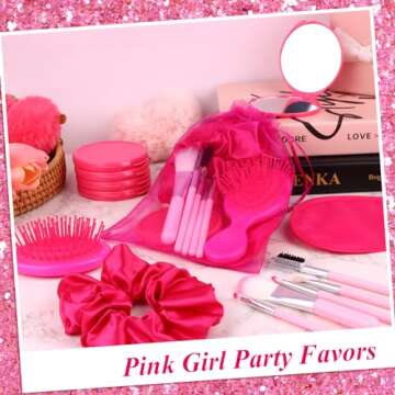 72 PCS Pink Girl Party Favors for Makeup Fun and Play