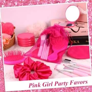 72 PCS Pink Girl Party Favors for Makeup Fun and Play