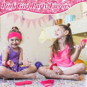 72 PCS Pink Girl Party Favors for Makeup Fun and Play