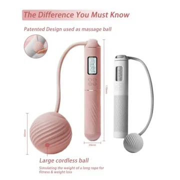 YOTTOY Cordless Jump Rope with Counter for Cardio & HIIT