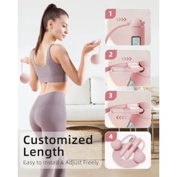 YOTTOY Cordless Jump Rope with Counter for Cardio & HIIT