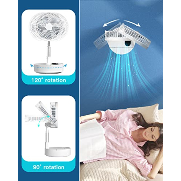 AICase Portable Stand Fan - Rechargeable & Travel-Friendly