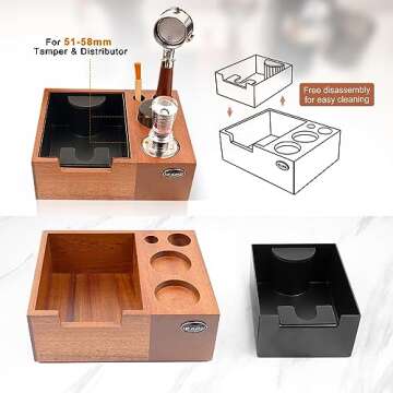 IKAPE Espresso Knock Box for Organized Coffee Accessories