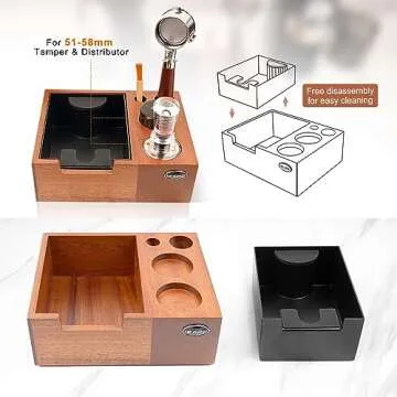 IKAPE Espresso Knock Box for Organized Coffee Accessories