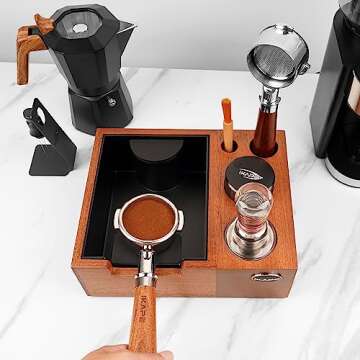 IKAPE Espresso Knock Box for Organized Coffee Accessories