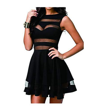 Zeagoo Women's Sexy Black Mini Dress for Events