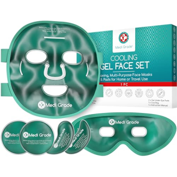 Medi Grade Cooling Ice Face Mask Set for Puffy Eyes Relief