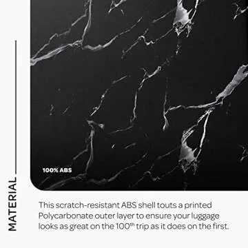 American Tourister Moonlight Hardside Expandable Luggage with Spinner Wheels, Black Marble, 3-Piece Set (21/24/28)