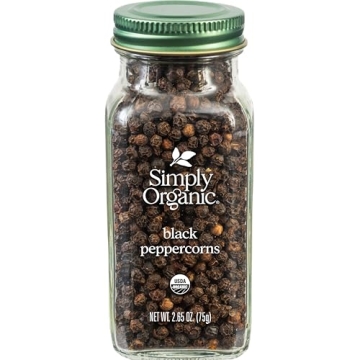 Simply Organic Black Peppercorns for Flavorful Dishes