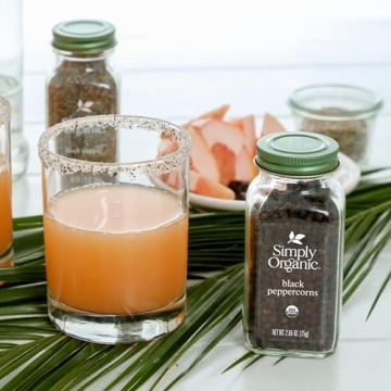 Simply Organic Black Peppercorns for Flavorful Dishes
