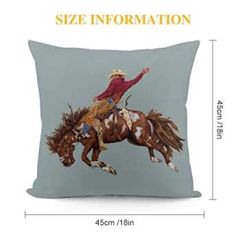 RURALS Vintage Western Cowboy Decorative Pillow Covers Cozy Soft Throw Pillowcase Square Couch Cushi...