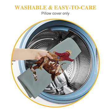 RURALS Vintage Western Cowboy Decorative Pillow Covers Cozy Soft Throw Pillowcase Square Couch Cushion Cover for Home Decor Sofa Living Room Bed Car 18x18 Inch