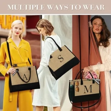 Stylish Jute Tote Bag Gift for Women - YOOLIFE