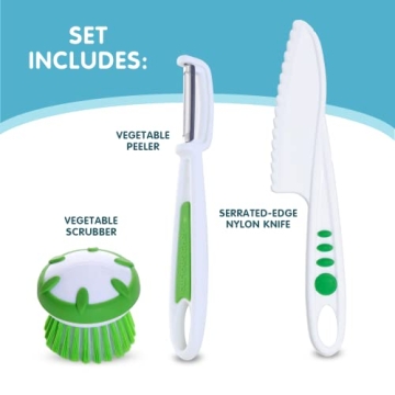 Curious Chef 3-Piece Vegetable Prep Kit for Kids