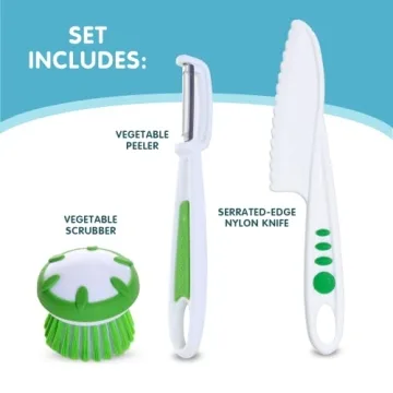 Curious Chef 3-Piece Vegetable Prep Kit for Kids