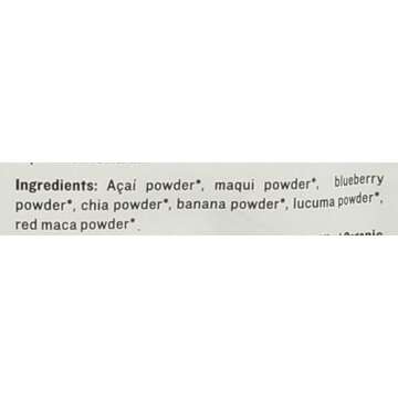 Sunfood Superfoods Acai Maqui Bowl Mix Organic, Non-GMO, Vegan, Gluten Free, Kosher Ultra- Clean No Fillers, Additives or Preservatives No Added Sugar, Artificial Flavors or Colors 6 oz Bag