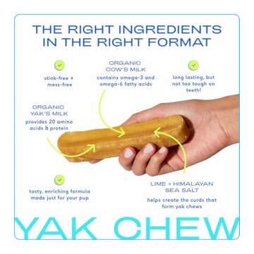 Native Pet Yak Cheese Himalayan Dog Chews - Long Lasting Dental Sticks for Small Breeds– 100% All Natural Himalayan Yak Chews for Small Dogs – Cheese Bone for Aggressive Chewers - 5 Per Pack