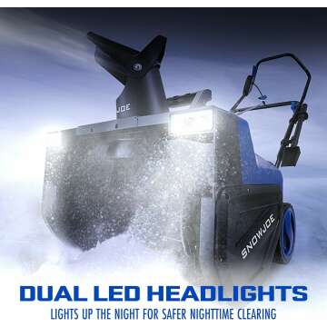 Snow Joe SJ627E Electric Snow Blower with LED Lights