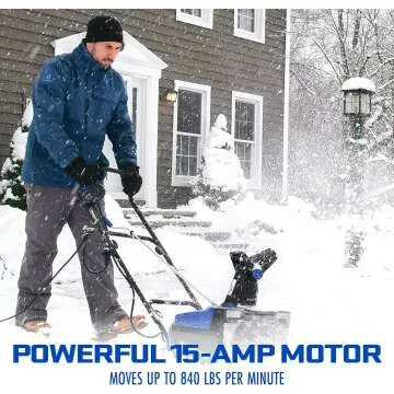 Snow Joe SJ627E Electric Snow Blower with LED Lights