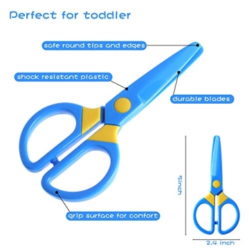 Amassan Kids Safety Scissors for Safe and Fun Cutting