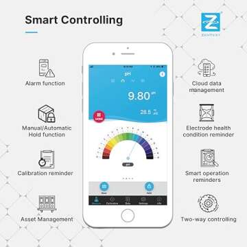 APERA INSTRUMENTS AI3711 PH60-Z Bluetooth Smart pH Tester Powered by ZenTest Mobile App with Cloud-Based Datalogger