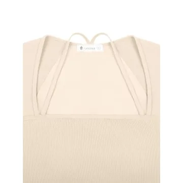 LASLULU Active Long Sleeve Workout Tops for Women Sexy Ribbed Crop Tops Cropped T Shirts Exercise Gym Shirts Y2k with Built in Bra(Beige X-Large)