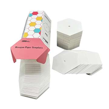 Yosine 300 pcs 1.5" Paper Piecing for Beginners DIY Patchwork Sewing Crafts, Quilting Templates for Sewing Supplies Quilting Accessories Crafting Tools,Hexagon Paper Piecing Template