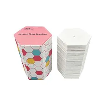Yosine 300 pcs 1.5" Paper Piecing for Beginners DIY Patchwork Sewing Crafts, Quilting Templates for Sewing Supplies Quilting Accessories Crafting Tools,Hexagon Paper Piecing Template